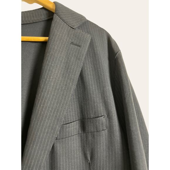 Eleventy Platinum Navy Blue Pinstripe Blazer Sport Coat Jacket Size 3XL - Picture 2 of 10